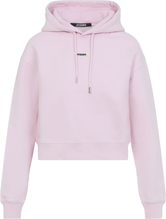 Jacquemus Cropped Hooded Sweater with Silver-Tone Accents