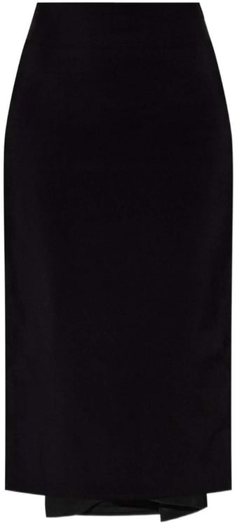 Jacquemus Draped Black Mid-Length Skirt