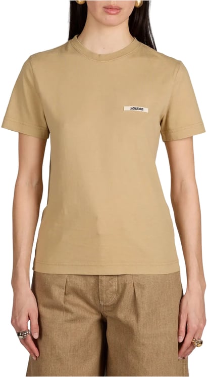 Jacquemus LE TSHIRT GROS GRAIN MC DARK BEIGE