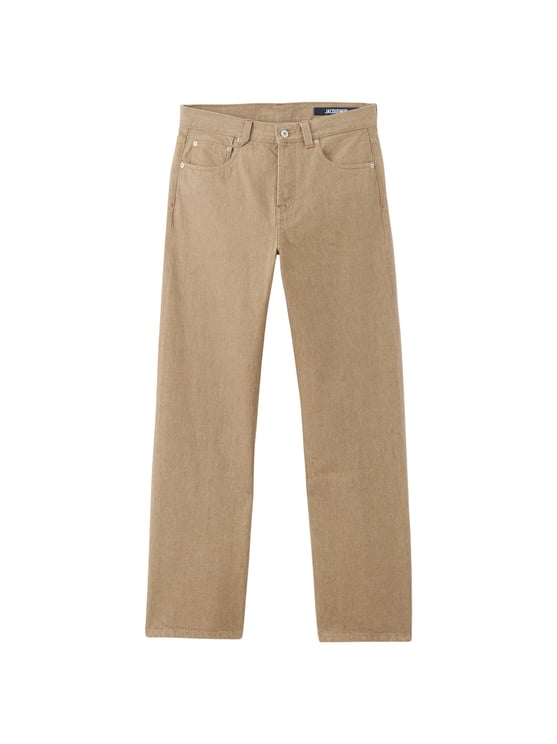 Jacquemus Beige Straight Fit Cotton Jeans