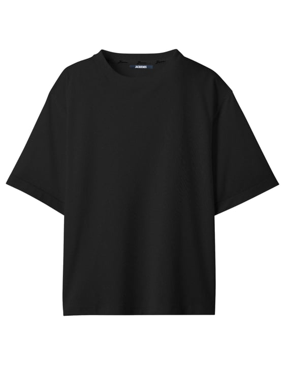 Jacquemus Relaxed Fit Cotton Crewneck T-Shirt With Logo Detail