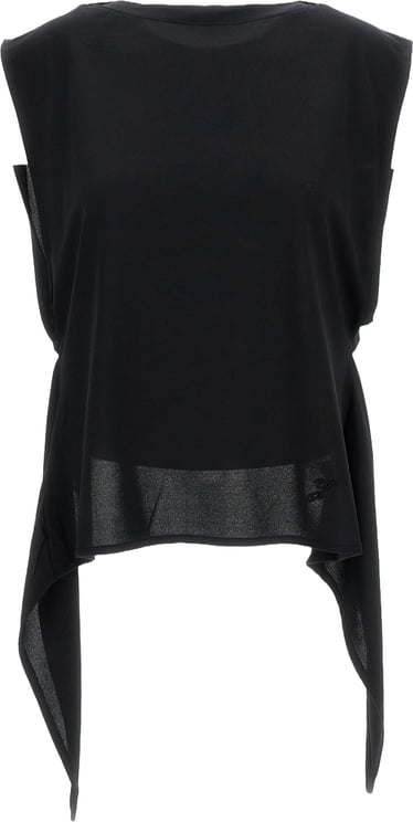 Jacquemus Paper-Effect Jersey Draped Apron Top