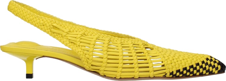 Jacquemus Jacquemus Yellow Leather Flat Sandals