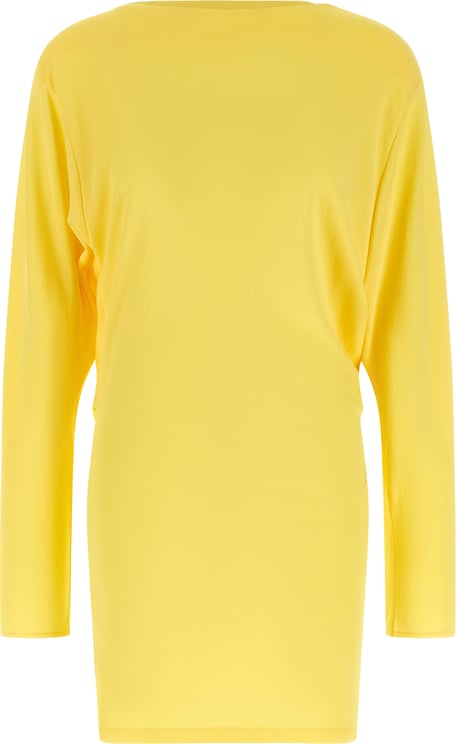 Jacquemus Back Draping Mini Dress with Embroidered Detail