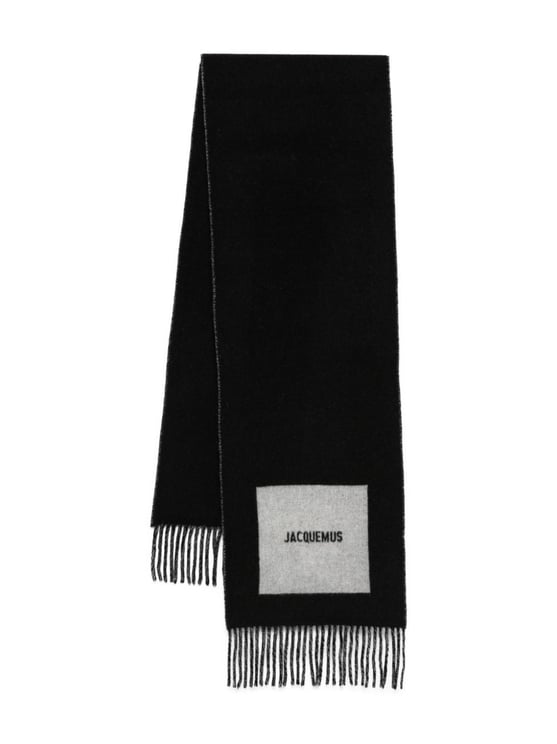 Jacquemus Rectangular Black Scarf