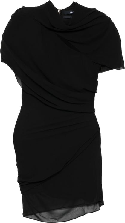 Jacquemus Draped Black Mini Dress