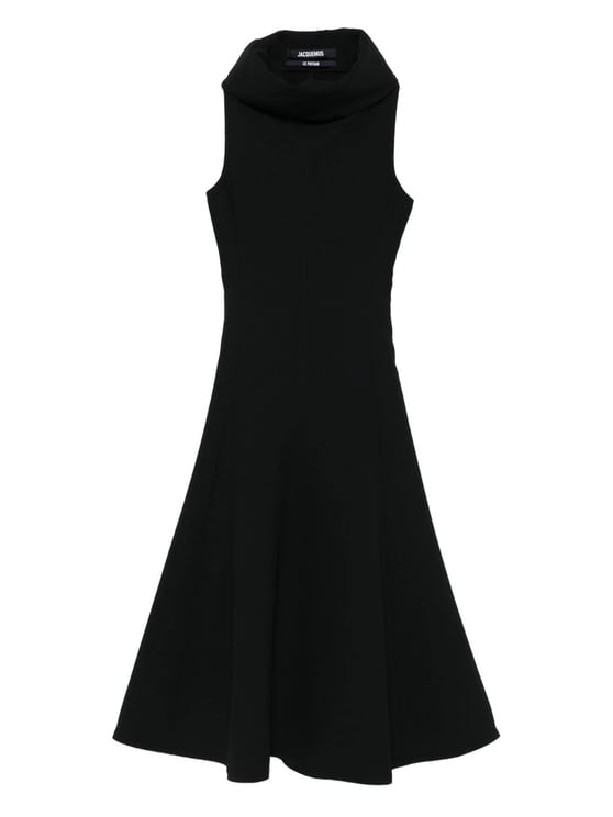 Jacquemus Triangle Cowl Neck Midi Dress