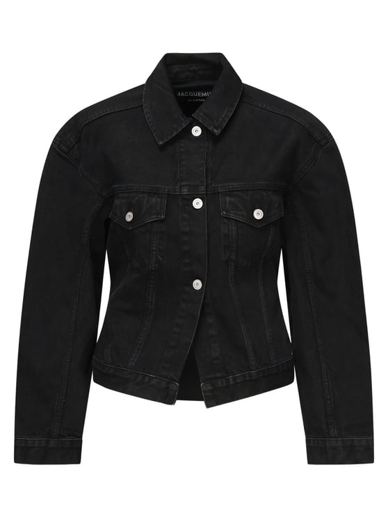 Jacquemus De-Nimes Cotton Cropped Back Cinched Denim Jacket