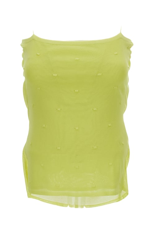 Jacquemus Textured Polka Dot Draped Tank Top by Jacquemus