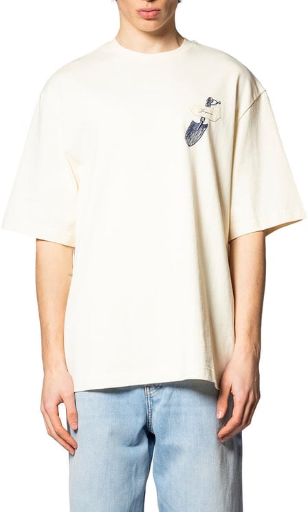 Jacquemus LE TSHIRT PELLE EMBROIDERED SHOVEL OFF-WH