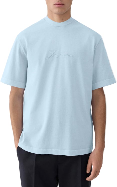 Jacquemus LE TSHIRT PIGMENTO BLUE