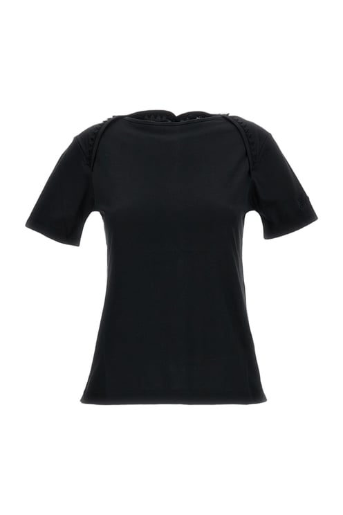 Jacquemus Short-Sleeved T-Shirt with Passementerie Trim and Embroidered Logo