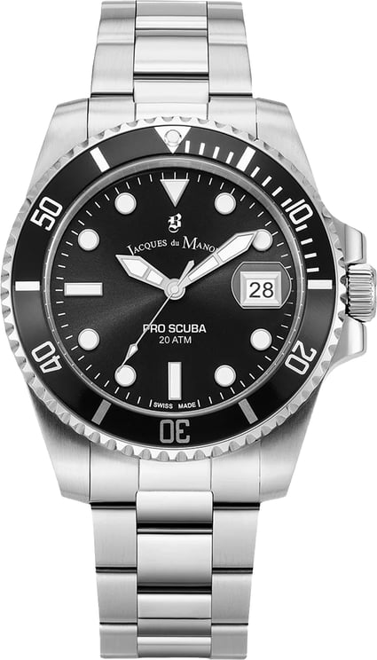 Jacques du Manoir Jacques du Manoir Pro Scuba - Horloge - Zwart
