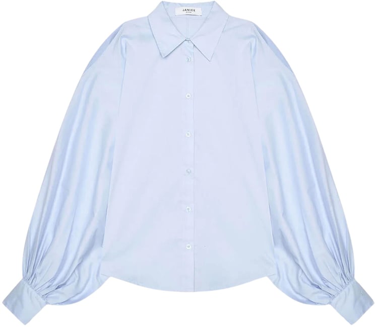 Janice Janice Pofmouw Cut Out Blouses Blauw Stone