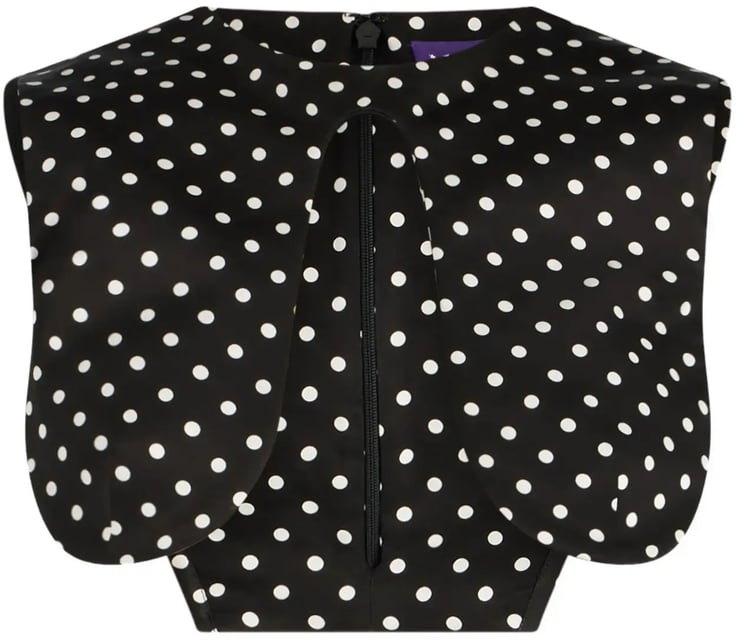 Jean Paul Gaultier Polka Dots Wired Top Black/white