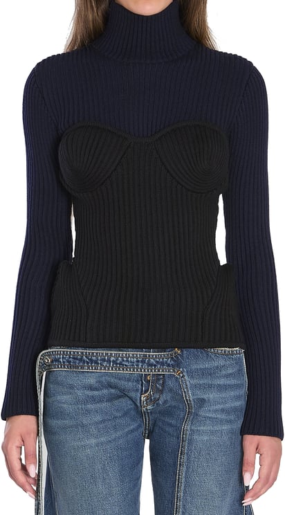 Jean Paul Gaultier Ribbed knit pullover