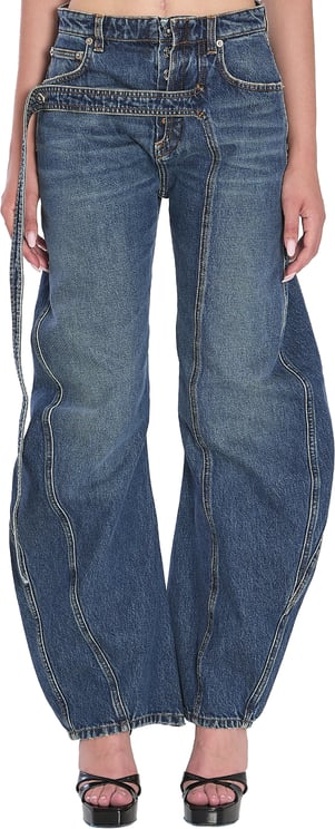 Jean Paul Gaultier Strap loose jeans in denim
