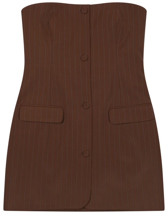 Jean Paul Gaultier Strapless Virgin Wool-Blend Mini Dress