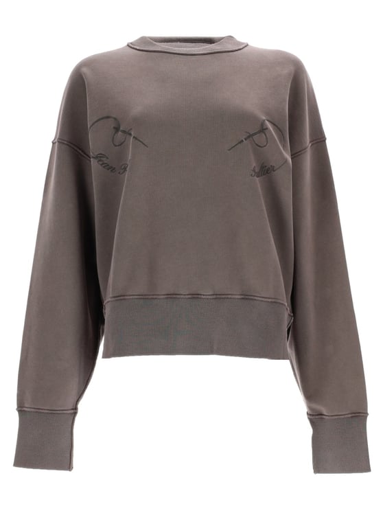 Jean Paul Gaultier Cropped Soft Faded Finish Organic Sweatshirt