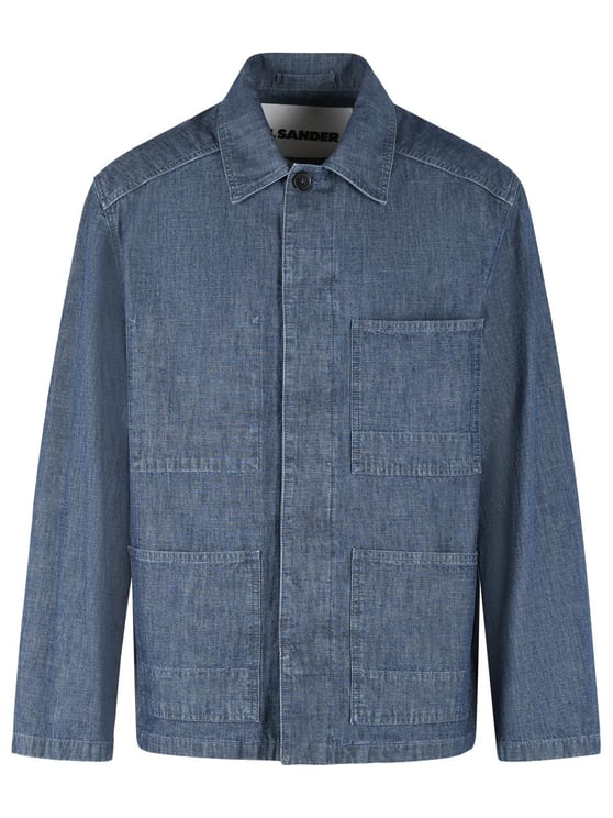 Jil Sander Blue Cotton Jacket
