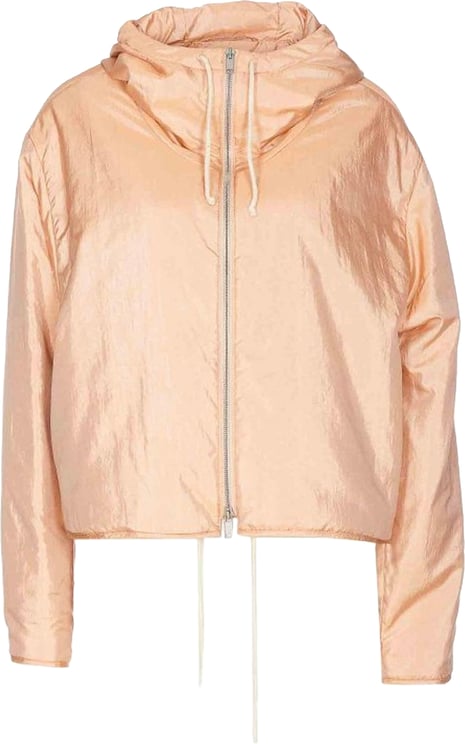 Jil Sander Jil Sander Blend Silk Zip-Up Hooded Jacket
