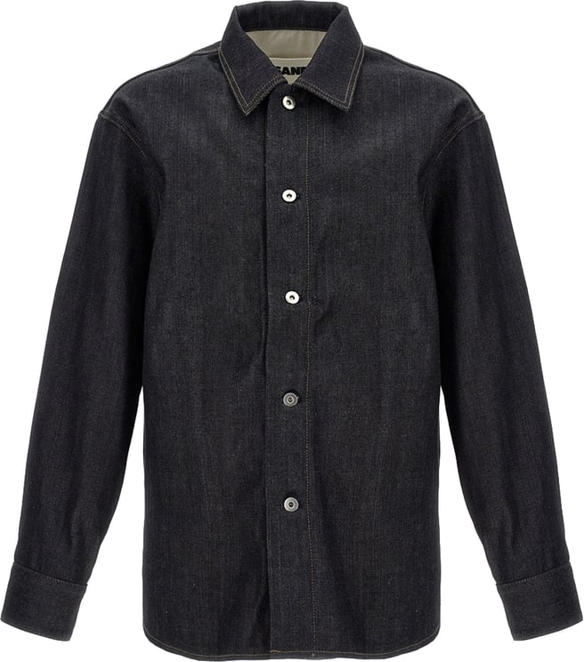 Jil Sander Jil Sander Blue Cotton Blouse