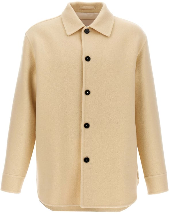 Jil Sander Jil Sander Beige Virgin Wool Coat
