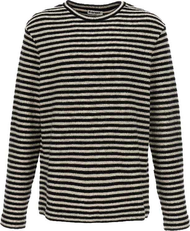 Jil Sander Jil Sander Striped Wool Compact Jersey T-Shirt