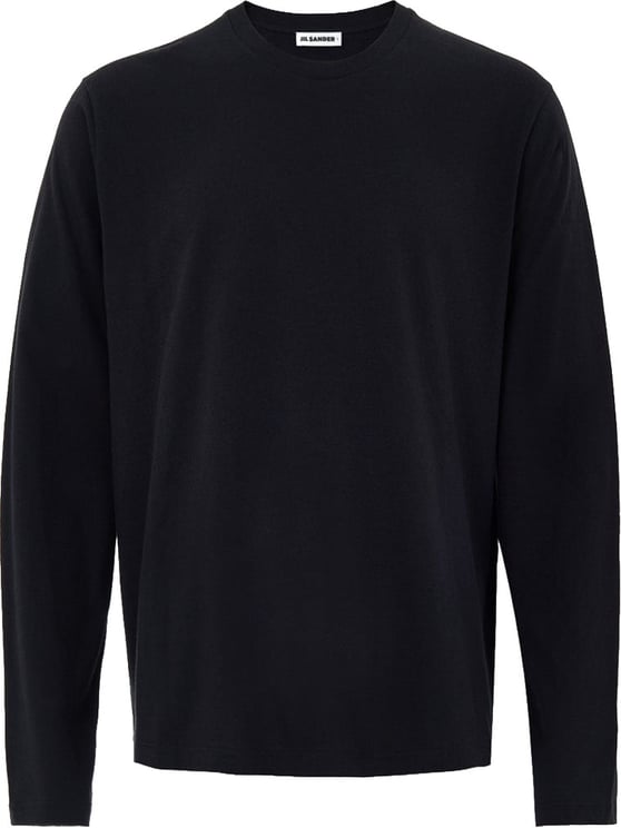 Jil Sander Black Long Sleeve T-Shirt with Jil Sander Embroidery Logo