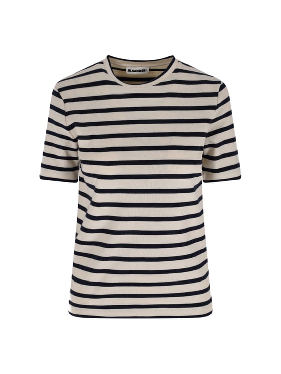 Jil Sander Striped T-Shirt – Cream