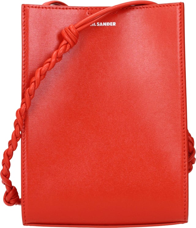 Jil Sander Jil Sander Red Leather Crossbody Bag
