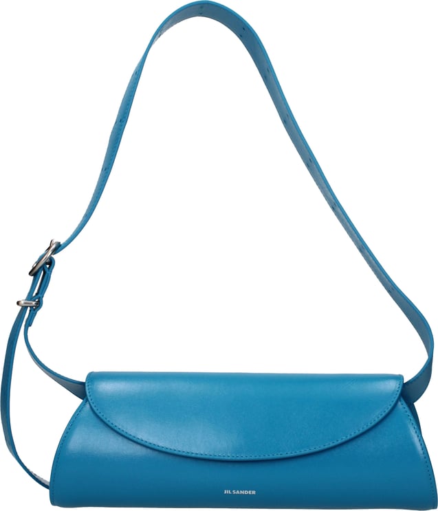 Jil Sander Jil Sander Blue Leather Crossbody Bag