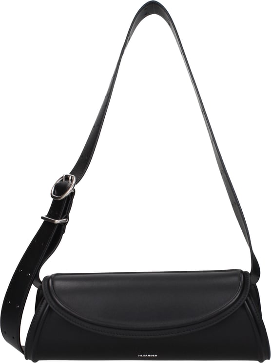 Jil Sander Jil Sander Black Leather Crossbody Bag
