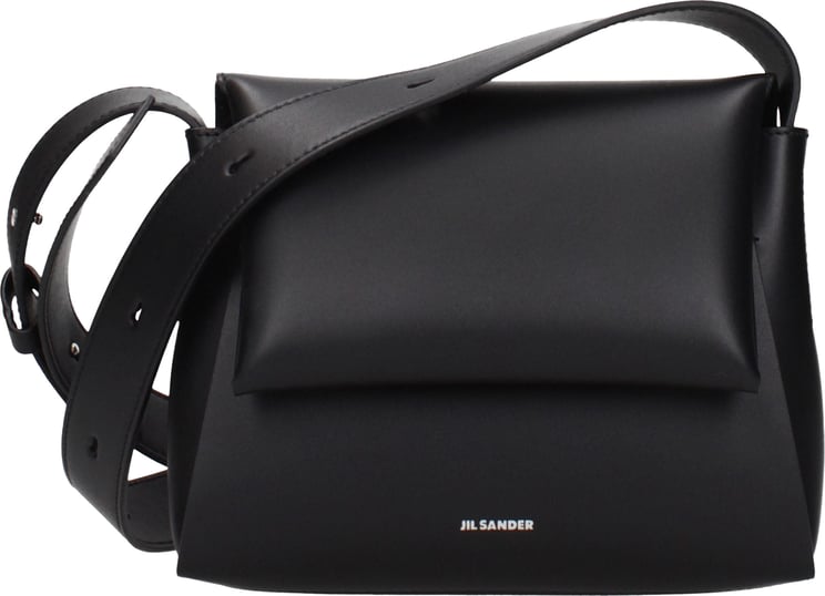 Jil Sander Jil Sander Black Leather Crossbody Bag