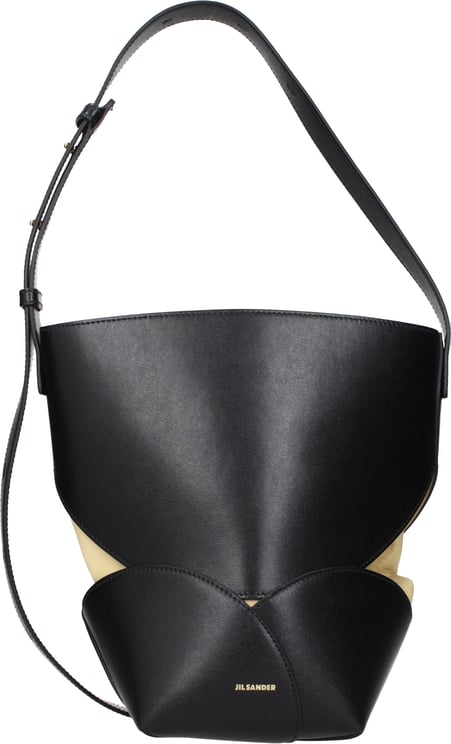 Jil Sander Jil Sander Black Leather Crossbody Bag