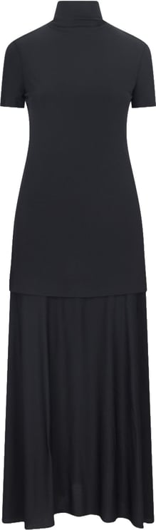 Jil Sander Layered Midi Dress – Black