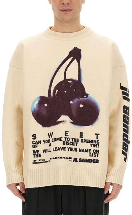 Jil Sander JERSEY WITH EMBROIDERY
