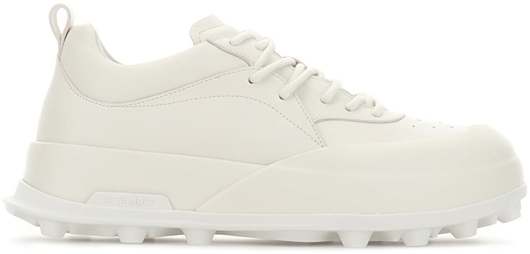 Jil Sander Jil Sander Ivory leather Orb sneakers