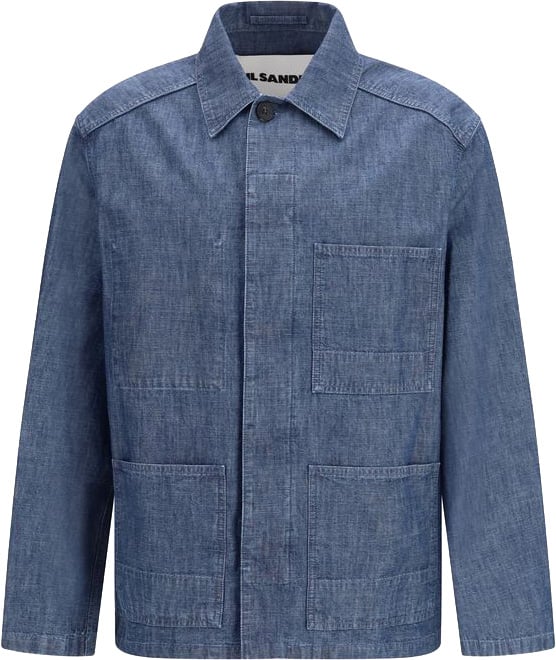 Jil Sander Blue Cotton Jacket
