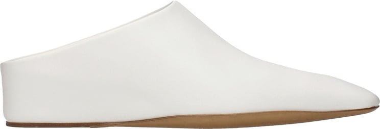 Jil Sander Jil Sander White Leather Slippers