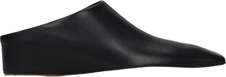 Jil Sander Jil Sander Black Leather Slippers
