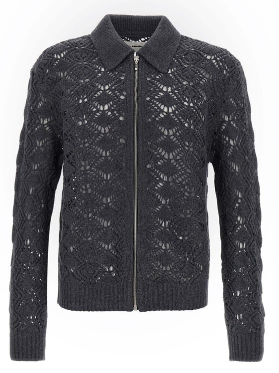 Jil Sander Jil Sander Gray Virgin Wool Cardigan
