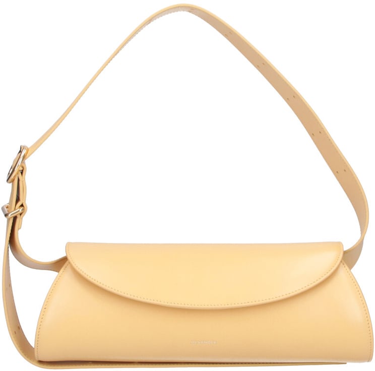 Jil Sander Yellow Cannolo Cylindrical Leather Shoulder Bag