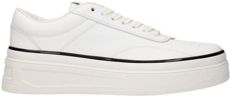 Jil Sander Jil Sander White Leather Platform Sneakers