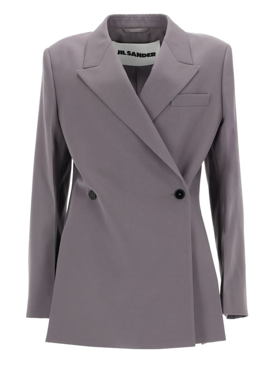 Jil Sander Double-Breasted Wool Tailored Jacket