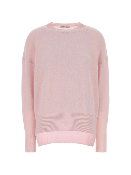 Jil Sander Pastel Pink Cashmere Crewneck Sweater