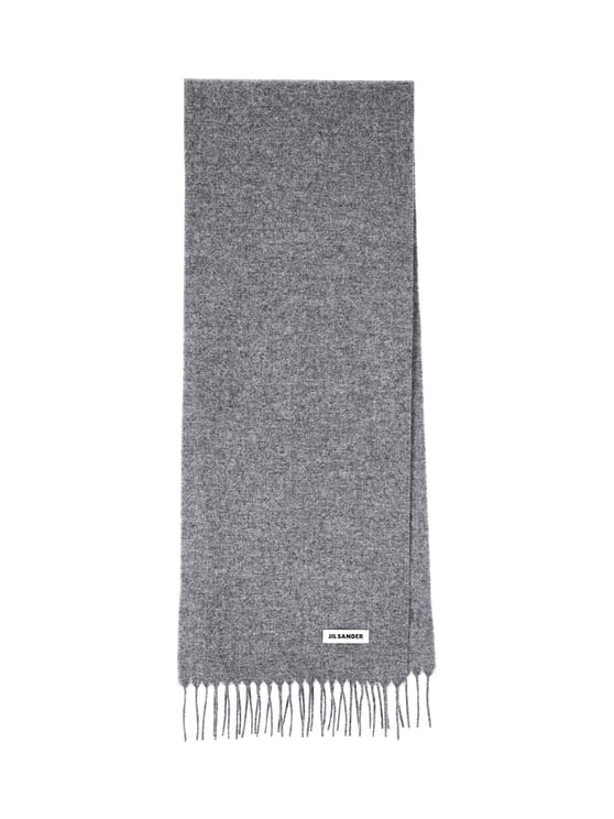 Jil Sander Rectangular Virgin Wool Scarf with Subtle Logo Detail