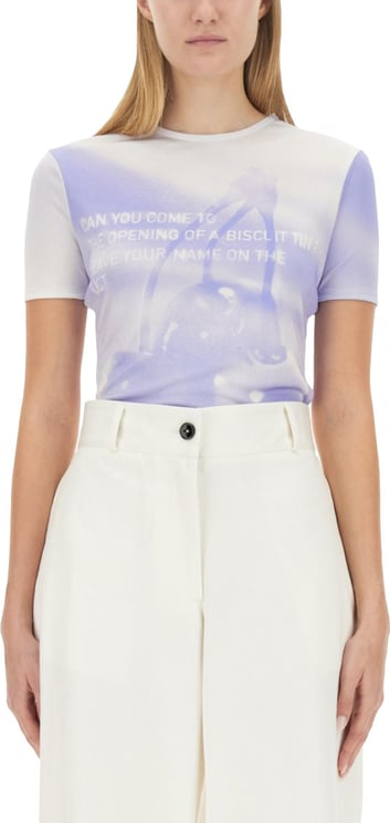 Jil Sander Graphic Slim-Fit T-Shirt With Keyhole Detail