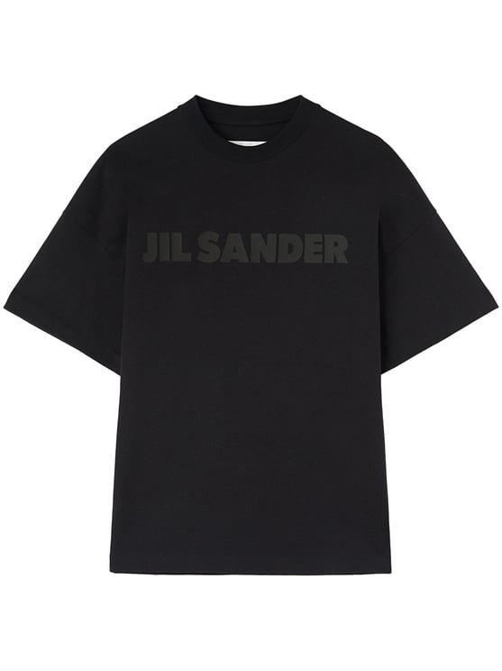 Jil Sander Long Oversized Cotton Jersey T-Shirt with Minimalist Branding