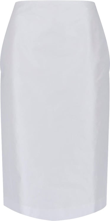 Jil Sander White Midi Mid-Rise Tailored Skirt